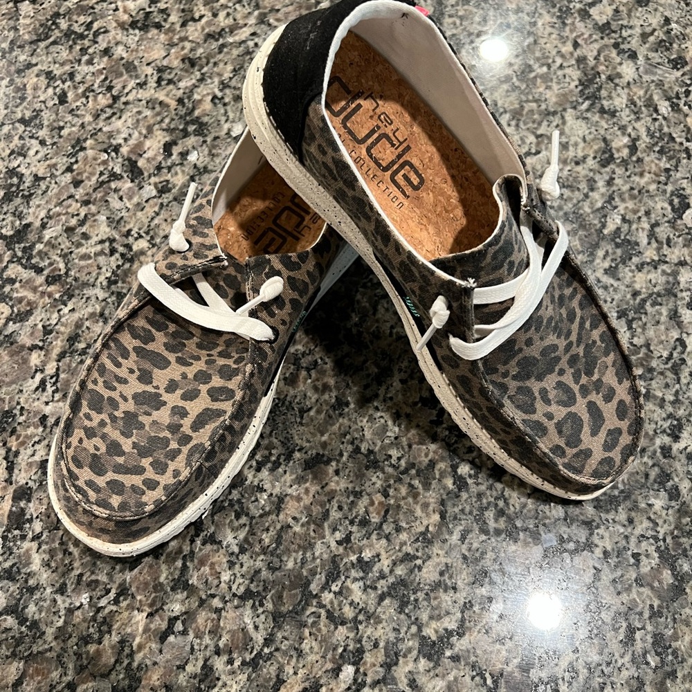 Hey Dude Cheetah Pattern Casual Shoes